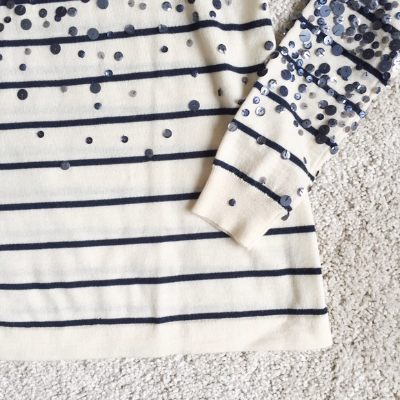 ❌SOLD❌ J. Crew Merino Confetti Stripe Sweater - Picture 2 of 4