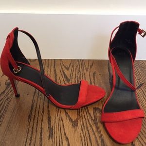 ASOS red sandal heels