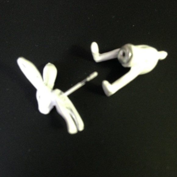 3D Bunny Double Sided Earrings - Picture 4 of 4