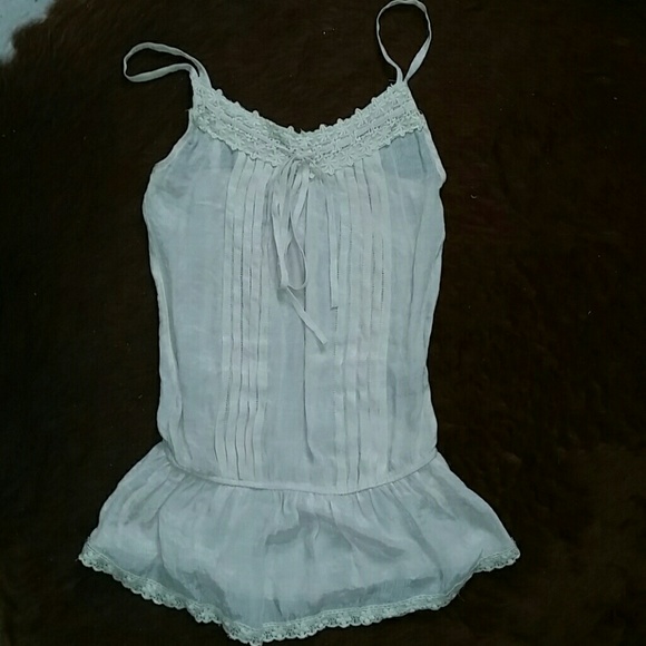 Beige flowy tank top