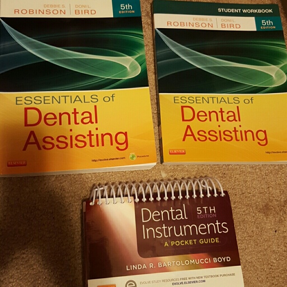 Dental Assisting Books and intruments guide