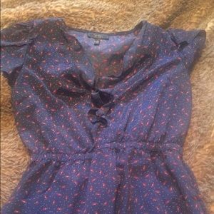 Navy blue and red dress 👗