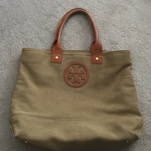 Tory Burch Khaki Tote