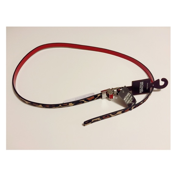NWT MK reversible skinny belt