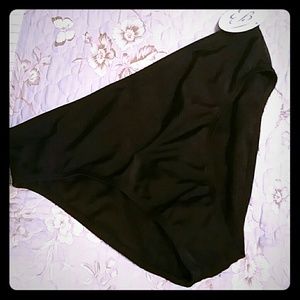 Emerald Bay Solid Black Swim Bottoms sz 16