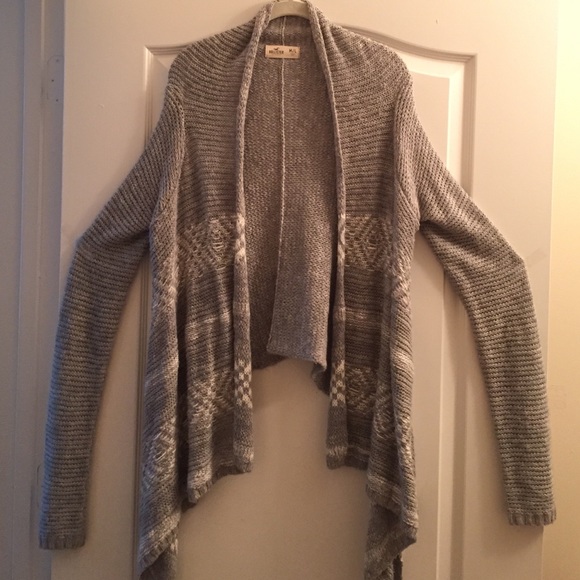 Hollister light grey cardigan