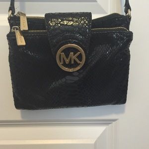 Gorgeous black snakeskin Michael Kors Crossbody