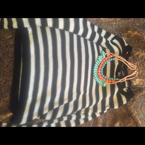 Striped knit sweater