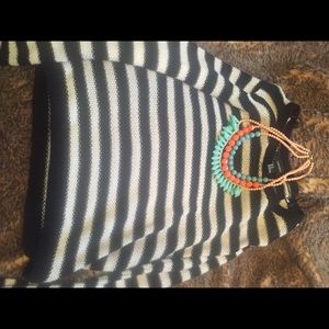 Striped knit sweater