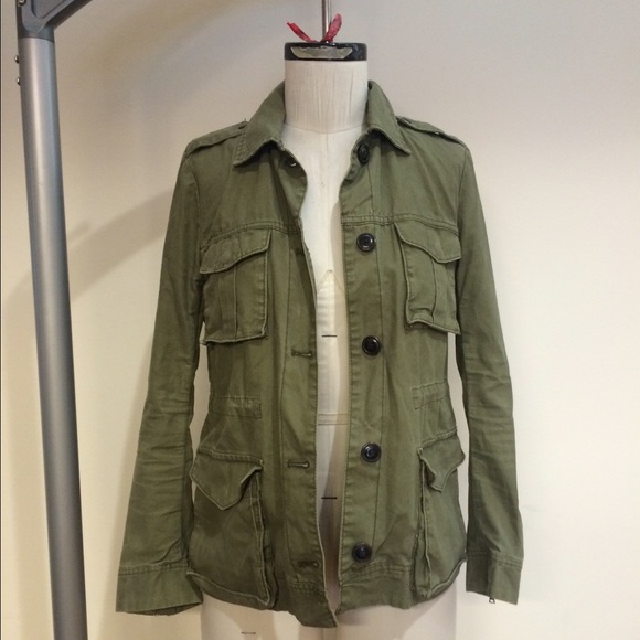 Army green utility jacket