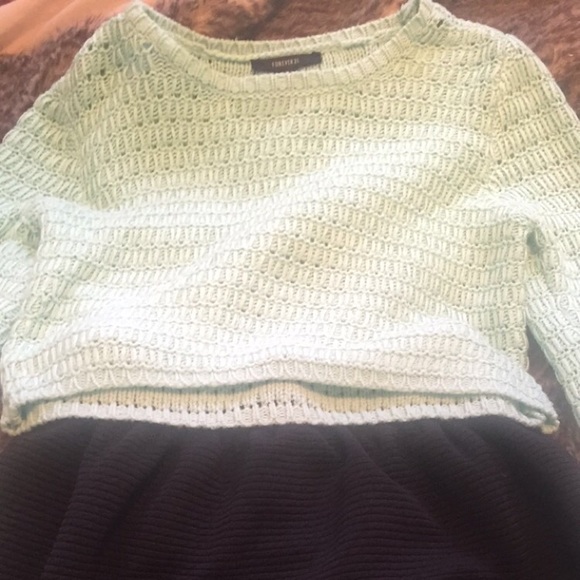 Mint green crop top