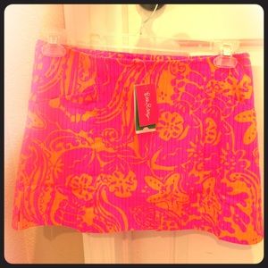 NWT Lilly Pulitzer January Skort Pop Pink Seaesta