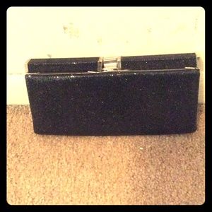 Black sparkle evening clutch