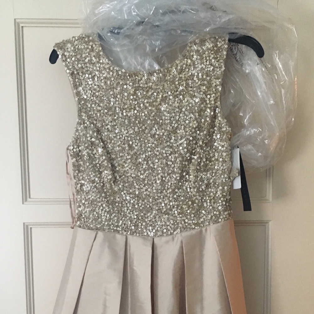 NEW Aidan Mattox Sequin Taffeta Gown