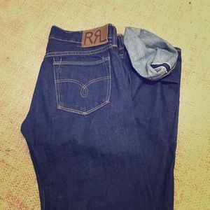 RRL Straight Leg Indigo Rinse Jeans
