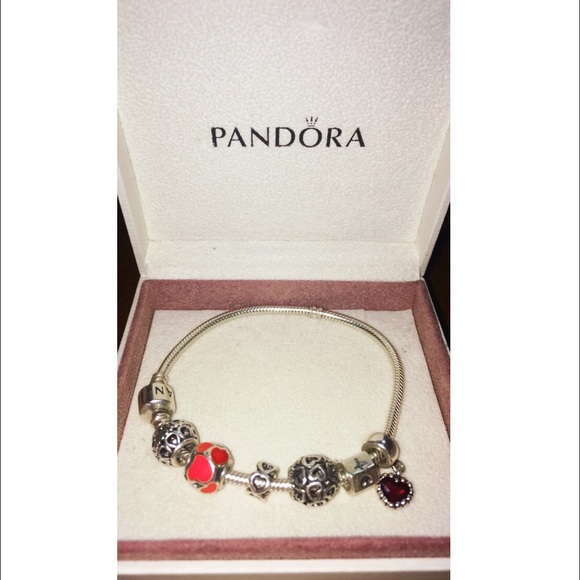 SOLD!!! Pandora Bracelet with 6 Beautiful Charms