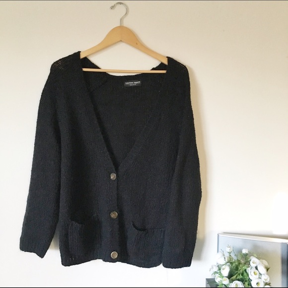 AA Black Mohair Cardigan