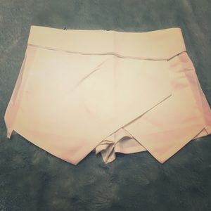 White asymmetrical skort