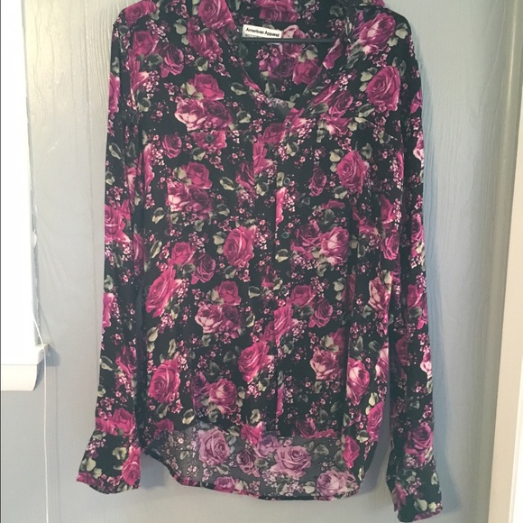 American apparel button down flower top