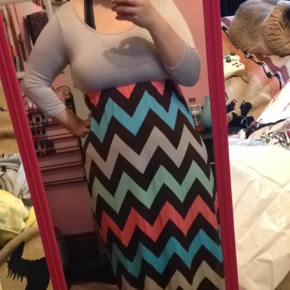 Chevron maxi dress