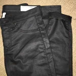 rag & bone Coated Black Legging/Jean