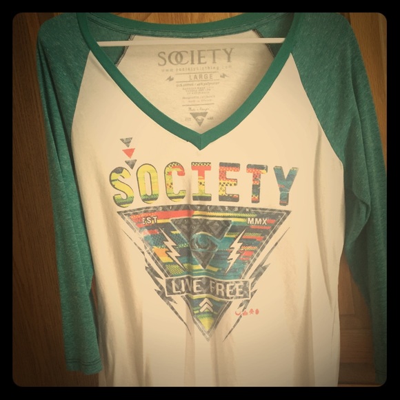 Society baseball tee