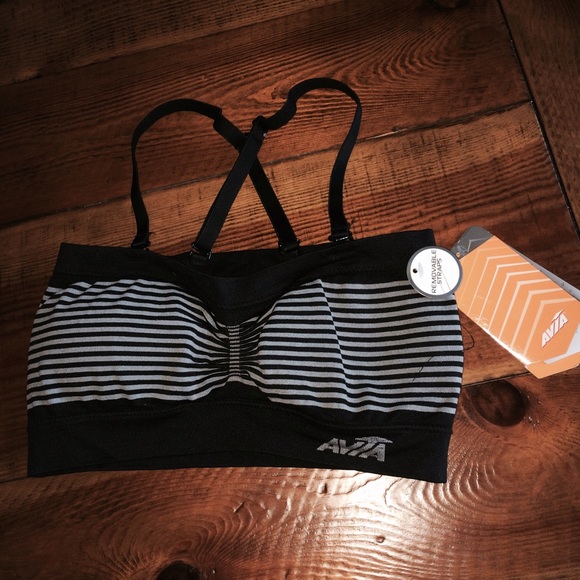 Avia Black and Gray Sports Bra