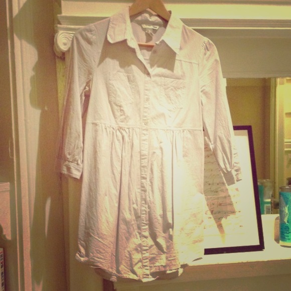 H&M striped shirt dress