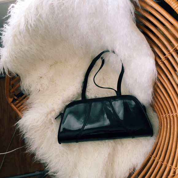 Vintage shinny black purse.