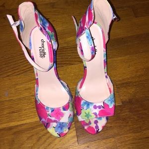 floral sandal heels