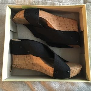 Lucky Brand Miller Platform Wedge Sandals 9 1/2