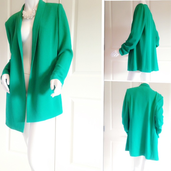 calvin klein open front long jacket