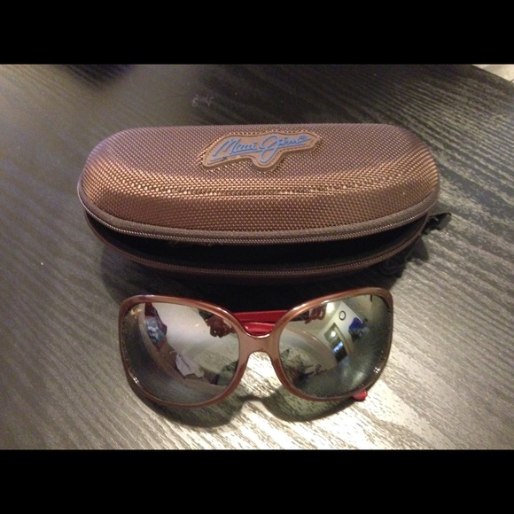 Maui Jim sun glasses dusty rose&red/neutral grey.