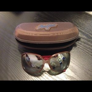 Maui Jim sun glasses dusty rose&red/neutral grey.