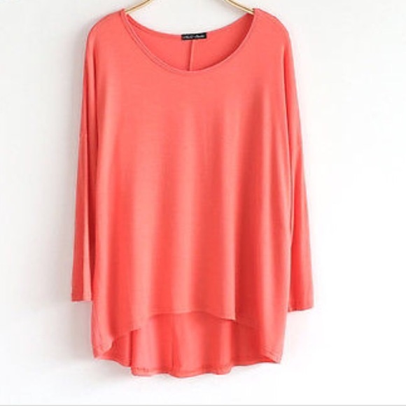 Boutique  Tops - 🌺Coral Oversized Dolman Top🌺