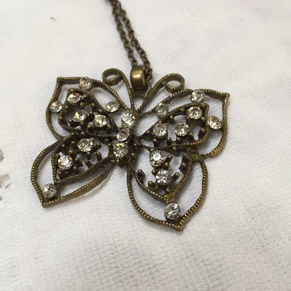 Rustic Butterfly Necklce