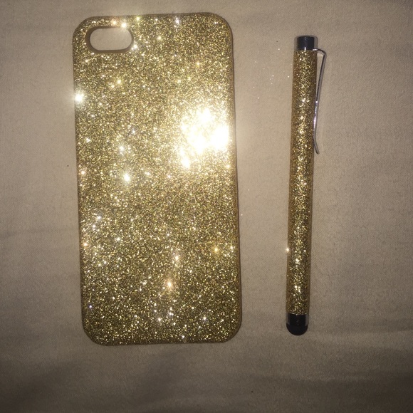 iPhone 5 gold glitter case with Stylus ! 😍 - Picture 1 of 1