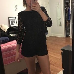 Black lace romper from Forever 21