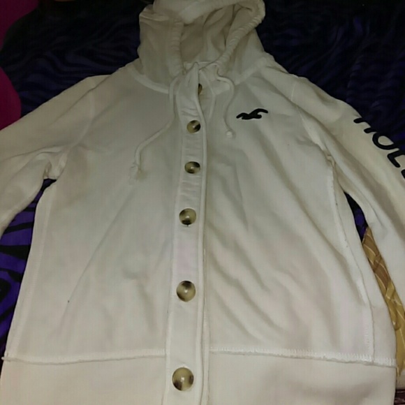 White button up hollister sweater - Picture 1 of 4