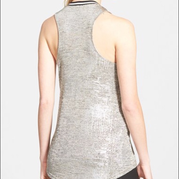 NWOT Trouvé Metallic Racerback Tank - Picture 2 of 4