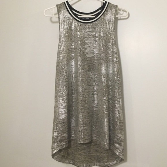 NWOT Trouvé Metallic Racerback Tank - Picture 4 of 4