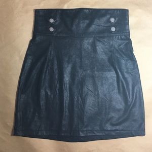 H&M Faux Leather Skirt