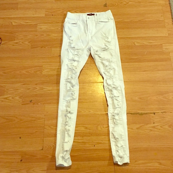 Uniq High Wasted Destroyed Denim Jeans - Picture 1 of 1
