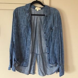 Chambray with split back