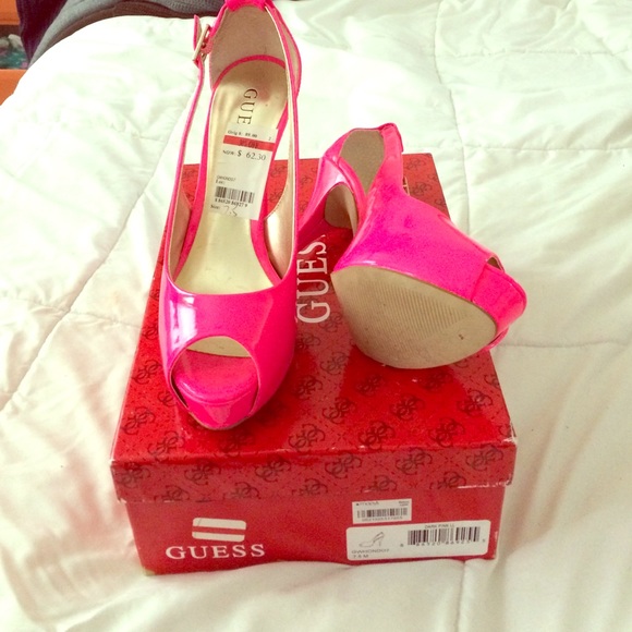 Hot pink guess heels