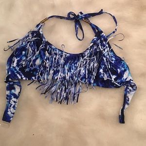 Fringe tie dye bikini top ✨