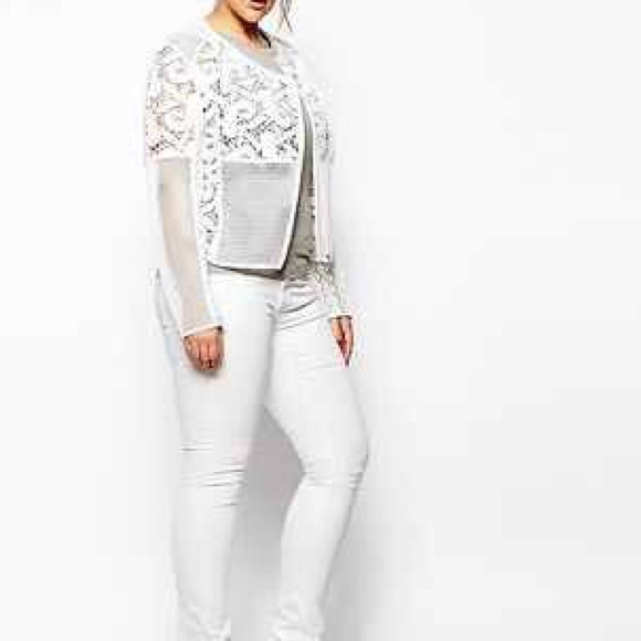 white lace moto jacket