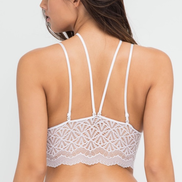 3 FOR $13 | NEW! Lace T-Strap Bralette - White - Picture 3 of 3