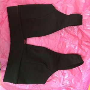 Deep Plunge Black Bralette