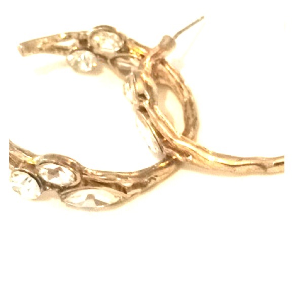 Medium sized gold hoop earrings